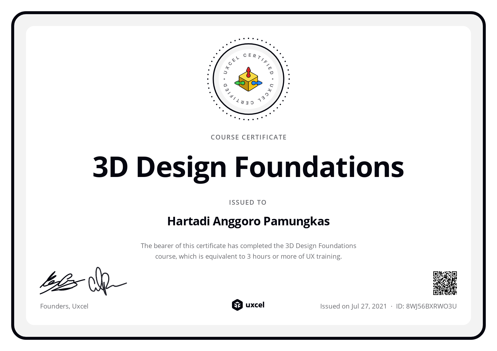 Hartadi Anggoro Pamungkas's certificate